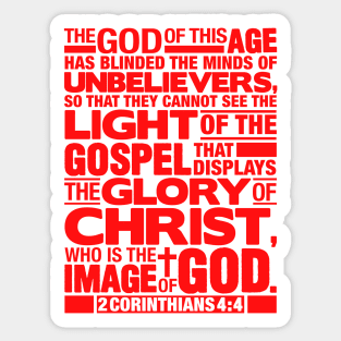 2 Corinthians 4:4 Glory of Christ Sticker